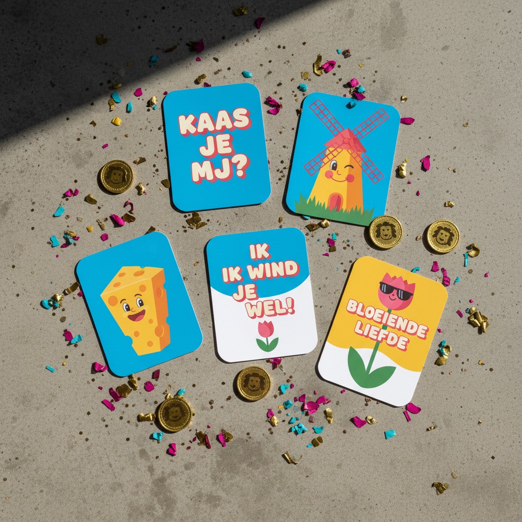 The first square says 'Kaas je MJ?' which translates to "Cheese your MJ?", second square says 'Ik ik wind je wel!', which ...